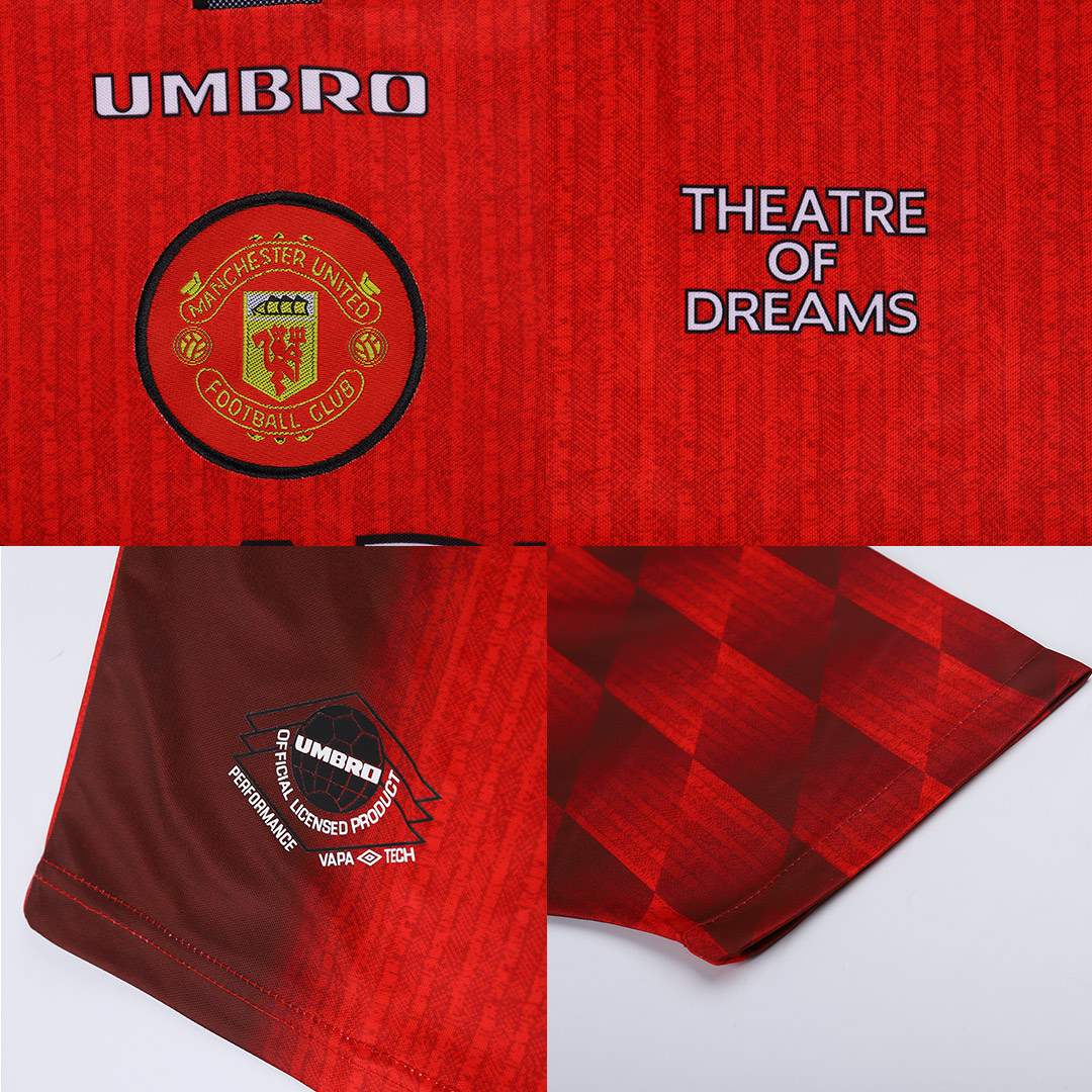 Men Manchester United Classic Football Jersey Short Sleeve Home 1996/97 - Best Soccer Jersey - 41