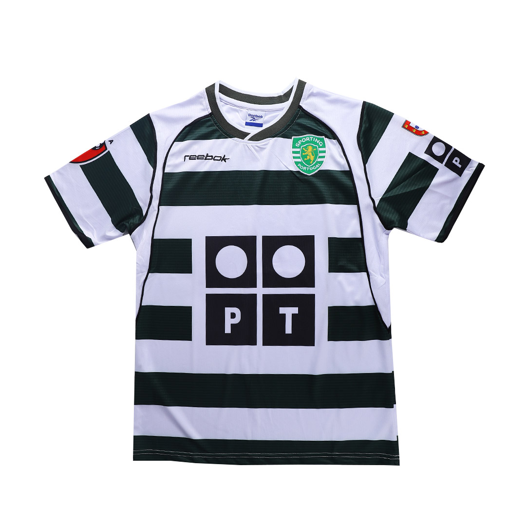 Men Sporting CP Classic Football Jersey Short Sleeve Home 2001 - Best Soccer Jersey - 37